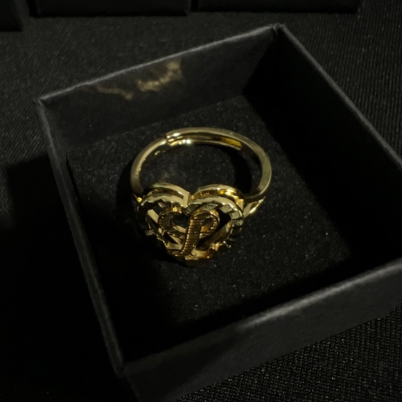 Initial Heart Adjustable Ring Letter L - Picture 3 of 3